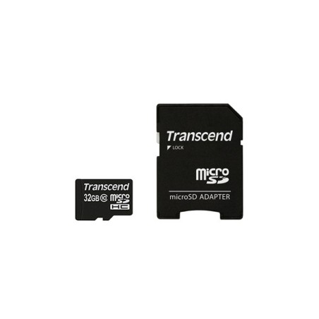 Sd Microsd Card  32Gb Transcend Sdhc Class10 W/Adapter