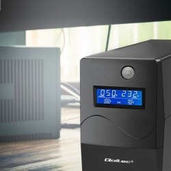Qoltec Monolith Zasilacz Ups Podwójnej Konwersji (Online) 1 Kva 600 W 2 X Gniazdo Sieciowe