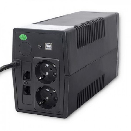 Qoltec Zasilacz Awaryjny Ups 650Va | 360W | Lcd | Usb | Rj45