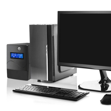 Qoltec Zasilacz Awaryjny Ups 650Va | 360W | Lcd | Usb | Rj45