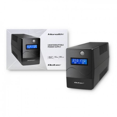 Qoltec Zasilacz Awaryjny Ups 650Va | 360W | Lcd | Usb | Rj45