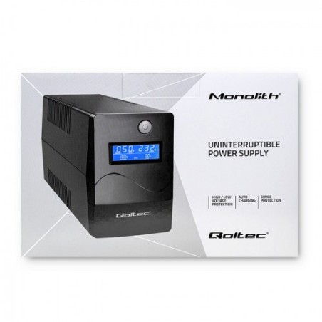 Qoltec Zasilacz Awaryjny Ups 650Va | 360W | Lcd | Usb | Rj45