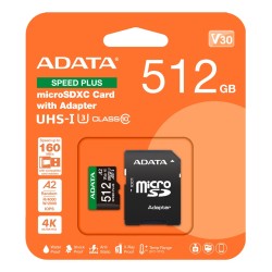 Karta Pamięci Memory Micro Sdxc 512Gb Uhs-I Adata Ud512Gui3V30A2Sp-Ra1