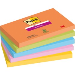 Karteczki Post-It Super Sticky 76X127Mm (655-5Ss-Boos) Mix Kolorów (5X90)