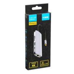 Ibox Hub Usb Iuh3Rj4K Usb3.2 Lan Hdmi 4K Pd100W