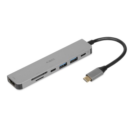 Ibox Hub Usb Iuh3Sl4K Slim Usb3.2 Hdmi 4K Pd100W