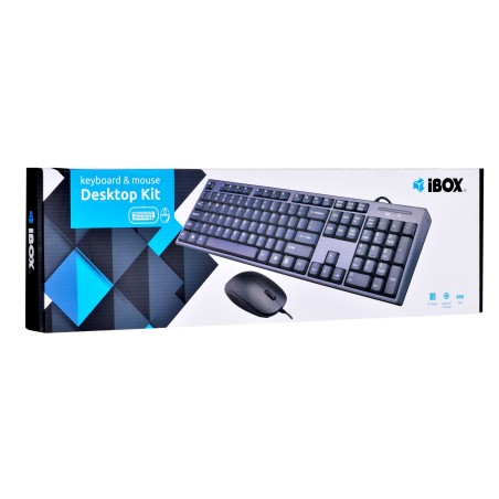 Zestaw Klawiatura + Mysz Ibox Ikms606 (Usb 2.0  (Us)  Kolor Czarny  Optyczna  800 Dpi)