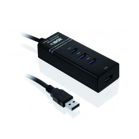 Hub Ibox Usb 3.0 Czarny 4-Porty Iuh3Fb (4X Usb 3.0  Kolor Czarny)