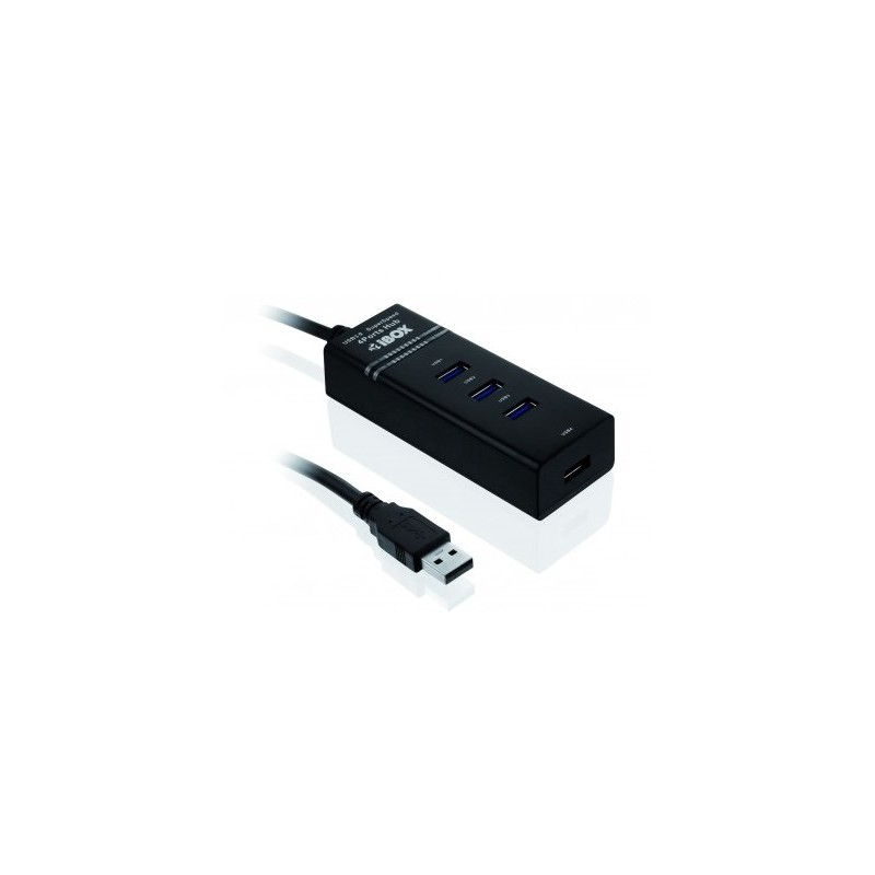 Hub Ibox Usb 3.0 Czarny 4-Porty Iuh3Fb (4X Usb 3.0  Kolor Czarny)