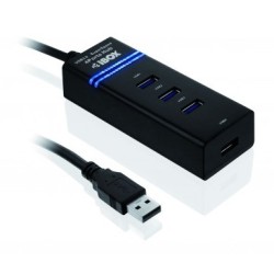 Hub Ibox Usb 3.0 Czarny 4-Porty Iuh3Fb (4X Usb 3.0  Kolor Czarny)