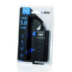 Hub Ibox Usb 3.0 Czarny 4-Porty Iuh3Fb (4X Usb 3.0  Kolor Czarny)