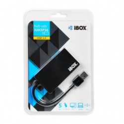Hub Ibox Usb 3.0 Czarny 4-Porty, Slim Iuh3F56 (4X Usb 3.0  Kolor Czarny)