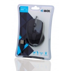 Mysz Ibox I005 Laserowa Przewodowa, Usb Imlaf005 (Laserowa  1600 Dpi  Kolor Czarny)