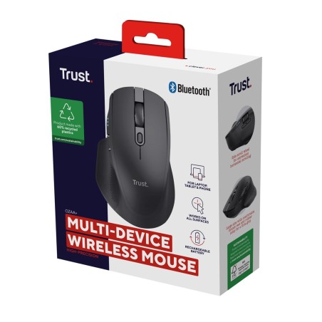 Mysz Bezprzewodowa Trust Ozaa+ Multi-Connect Czarna (24820)