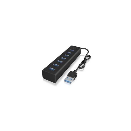 Icy Box Ib-Hub1700-U3 Usb 3.2 Gen 1 (3.1 Gen 1) Type-A 5000 Mbit/S Czarny