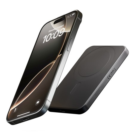 Zens Slim Qi2 Aluminium Powerbank - Magnetyczny Powerbank 5000 Mah Kompatybilny Z Magsafe I Qi2 (Black)
