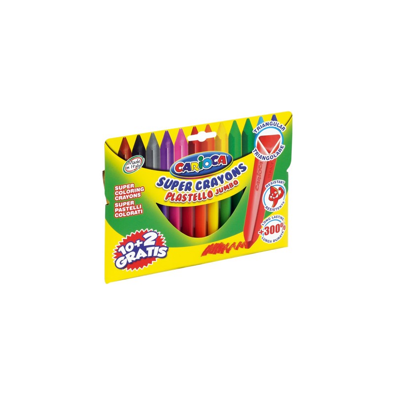 Kredki Carioca Plastello Jumbo, 12 Kolorów 170-2185