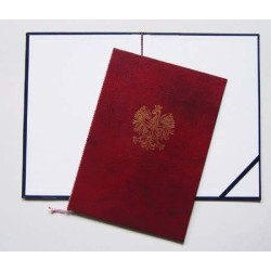 Okładka Na Dyplom Z Orłem Bordowa 339-075  Warta