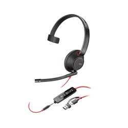 Poly Blackwire 5210 Monaural Usb-C Headset +3.5Mm Plug +Usb-C/A Adapter (Bulk)