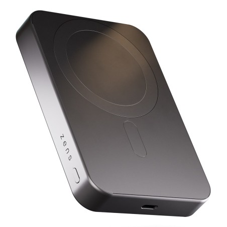 Zens Slim Qi2 Aluminium Powerbank - Magnetyczny Powerbank 10000 Mah Kompatybilny Z Magsafe I Qi2 (Black)