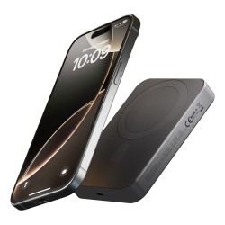 Zens Slim Qi2 Aluminium Powerbank - Magnetyczny Powerbank 10000 Mah Kompatybilny Z Magsafe I Qi2 (Black)