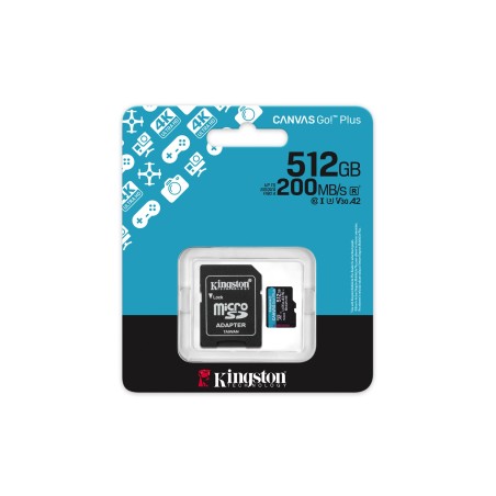 Kingston Microsdxc Canvas Go Plus 512Gb + Adapter