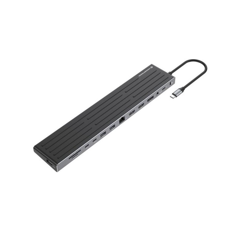 Stacja Dokująca Conceptronic 14-1 Usb-C- 2Xhdmi/Dp/2Xusb-C/+ 18Cm Bk