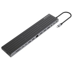 Stacja Dokująca Conceptronic 14-1 Usb-C- 2Xhdmi/Dp/2Xusb-C/+ 18Cm Bk