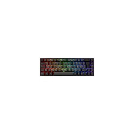 Akko 3068B Plus Black&Gold Wireless Gaming Tastatur, Mechanisch, Rgb - V3 Cream Yellow, Iso (De), Schwarz