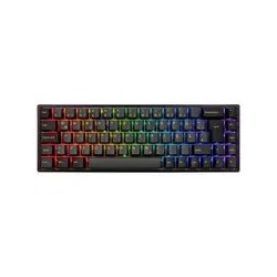 Akko 3068B Plus Black&Gold Wireless Gaming Tastatur, Mechanisch, Rgb - V3 Cream Yellow, Iso (De), Schwarz