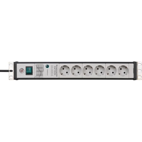Brennenstuhl 48,30Cm (19") Listwa Zasilająca Premium-Line, 6-Drożna - Na Rynek: D / Nl / A / L - 1 Element (1156057696)