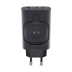 Realpower 450476 Ładowarka Do Urządzeń Przenośnych Power Bank, Smartwatch, Tablet Czarny Prąd Przemienny Bezprzewodowe Ładowanie