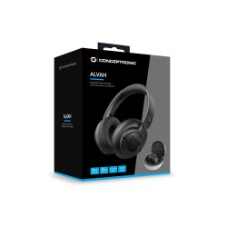 Conceptronic Alvah02B Słuchawki/Zestaw Słuchawkowy Przewodowy I Bezprzewodowy Opaska Na Głowę Połączenia/Muzyka Bluetooth Czarny