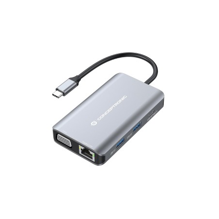 Conceptronic  7-1 Dock Usb-C- Hdmi/3Xusb-A/Vga/+     25Cm Gr