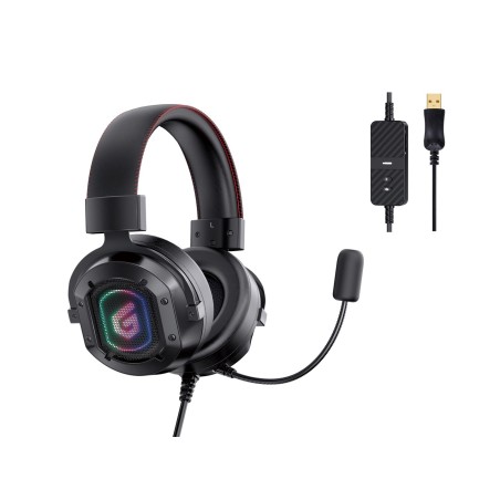 Conceptronic Athan02B Słuchawki/Zestaw Słuchawkowy Przewodowa Opaska Na Głowę Gaming Usb Typu-A Czarny