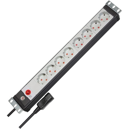 Listwa Zasilająca Brennenstuhl Premium-Line 19 Cali Steckdosenleiste 8-Fach, Juodas/Lichtgrau, 3M