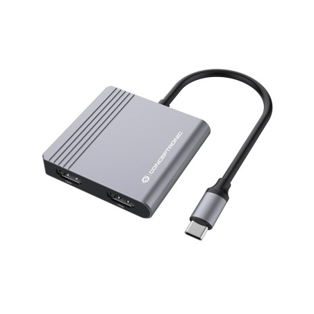 Conceptronic  4-1 Dock Usb-C- 2Xhdmi/Usb-A/100Wpd    25Cm Gr