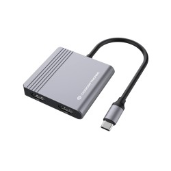 Conceptronic  4-1 Dock Usb-C- 2Xhdmi/Usb-A/100Wpd    25Cm Gr