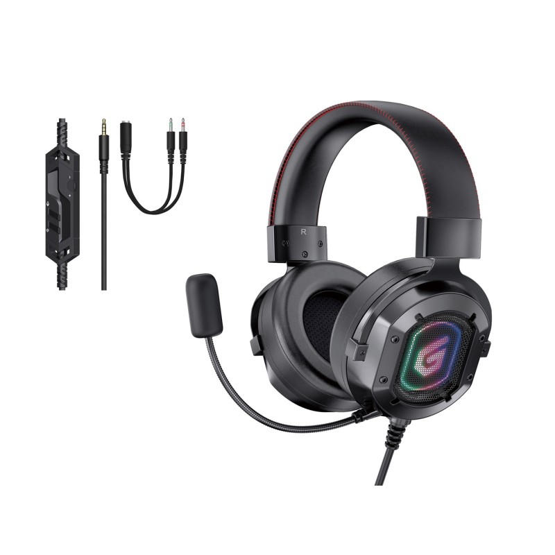 Conceptronic Athan03B Słuchawki/Zestaw Słuchawkowy Przewodowa Opaska Na Głowę Gaming Czarny