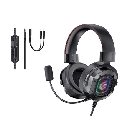 Conceptronic Athan03B Słuchawki/Zestaw Słuchawkowy Przewodowa Opaska Na Głowę Gaming Czarny