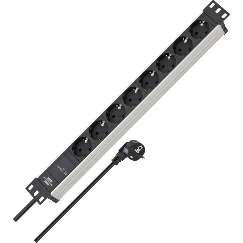 Brennenstuhl - Ss 19.500A - Alu-Line - Listwa Zasilająca 8-Drożna, 2M