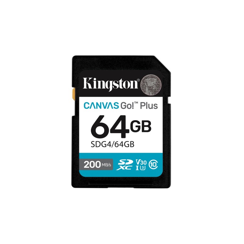 Karta Pamięci Kingston Canvas Go Plus Sdg4/64Gb (64Gb  Class U3, V30  Karta Pamięci)