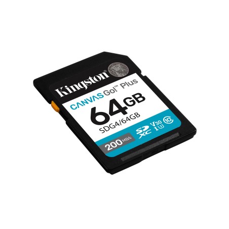 Karta Pamięci Kingston Canvas Go Plus Sdg4/64Gb (64Gb  Class U3, V30  Karta Pamięci)