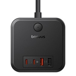 Listwa Zasilająca Baseus Powercombo 3Ac+2U+2C 30W Eu (1,5M  Czarny)