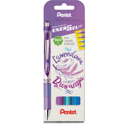 Pióro Kulkowe Energel 0,7 Mm,  Kpl.4 Kolory Lawendowa Prowansja Bl77-St4Csvvpl Pentel