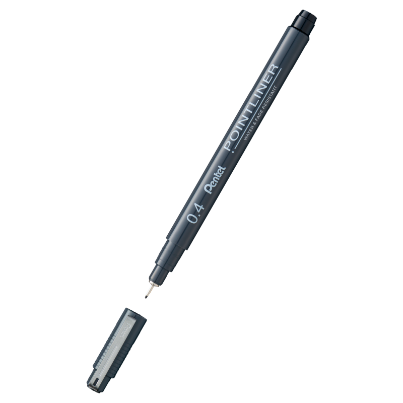 Cienkopis Kalibrowany Pointliner Czarny S20P-4A 0,4Mm Pentel