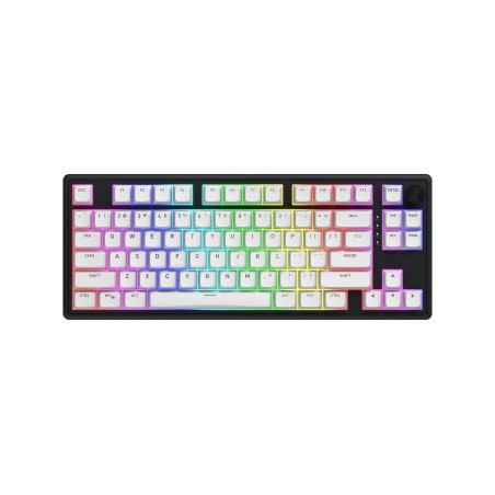 Hator Skyfall Wireless 80 Klawiatura Gaming Usb + Rf Wireless + Bluetooth Qwerty Us English Czarny, Biały