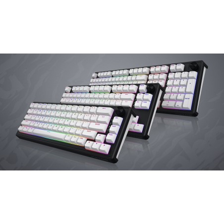 Hator Skyfall Wireless 80 Klawiatura Gaming Usb + Rf Wireless + Bluetooth Qwerty Us English Czarny, Biały