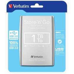 Verbatim Store 'N' Go Zewnętrzny Dysk Twarde 1000 Gb Srebrny