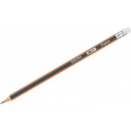 Ołówek Drewniany Maped Black'peps Hb Z Gumką